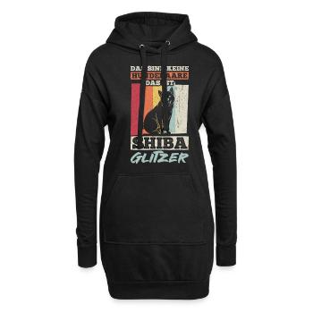 Ce ne sont pas des poils de chien, c’est Shiba Glitter H - Sweat-shirt à capuche long Femme - noir - Devant