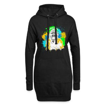 DJ Monkey Musique Party Fun Lunettes De Soleil Fun Dancing C - Sweat-shirt à capuche long Femme - noir - Devant
