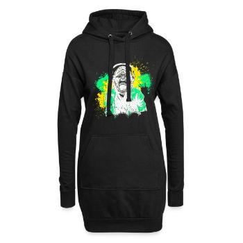 DJ Monkey Music Party Fun Sunglasses Monkey Headph - Hoodie-Kleid - Schwarz - Vorne
