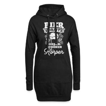 Bière Boire Bière Fête Amusante Vacances Alcool Fête Bie - Sweat-shirt à capuche long Femme - noir - Devant
