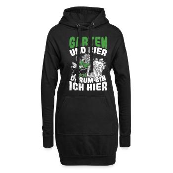 Garten Und Bier Darum Bin Ich Hier Sauftour Bier G - Hoodie-Kleid - Schwarz - Vorne