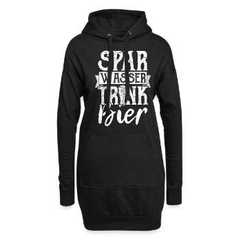 Biertrinken Bier Fun Bierpong Saufen Sauftour Bier - Hoodie-Kleid - Schwarz - Vorne