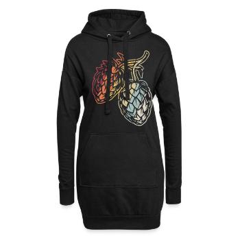 Vintage Bier Biertrinken Bier Fun Bierpong Saufen - Hoodie-Kleid - Schwarz - Vorne