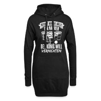 Bière Boire de la bière Plaisir Beer Pong Houblon Boire Boire des boissons - Sweat-shirt à capuche long Femme - noir - Devant