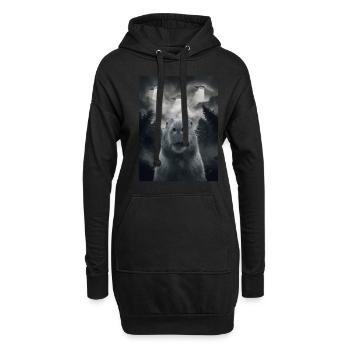 Capybara Selfie OVNI Extraterrestres Drôles D’animaux Photos - Sweat-shirt à capuche long Femme - noir - Devant