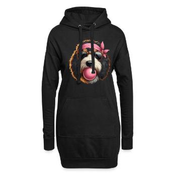 Bernedoodle Chien - Sweat-shirt à capuche long Femme - noir - Devant