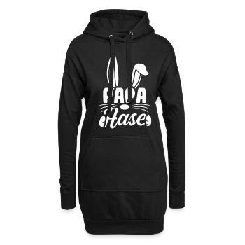 Cadeau de papa lapin Pâques Fête des pères Papa lapin - Sweat-shirt à capuche long Femme - noir - Devant