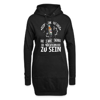 Personne ne vous oblige à être sobre ce week-end - Sweat-shirt à capuche long Femme - noir - Devant