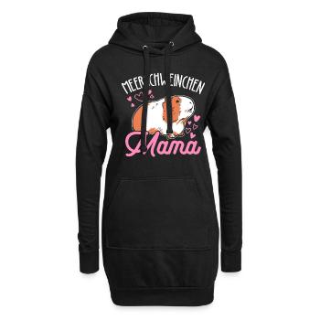 Meerschweinchen Mama Haustier Muttertag Mama Mami - Hoodie-Kleid - Schwarz - Vorne