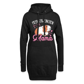 Meerschweinchen Mama Haustier Muttertag Mama Mami - Hoodie-Kleid - Schwarz - Vorne