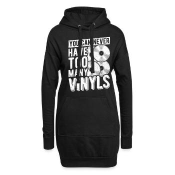 You Can Never Have Too Many Vinyls Fan Pop Rock Mu - Hoodie-Kleid - Schwarz - Vorne