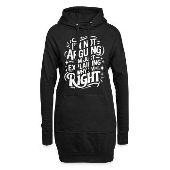 Frau Ehefrau Partnerin Familie Verheiratet - Hoodie-Kleid - Schwarz - Vorne