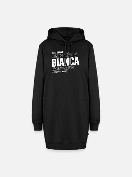 Ich bin die legendäre Bianca alle - Name Bianca - Hoodie-Kleid - Schwarz