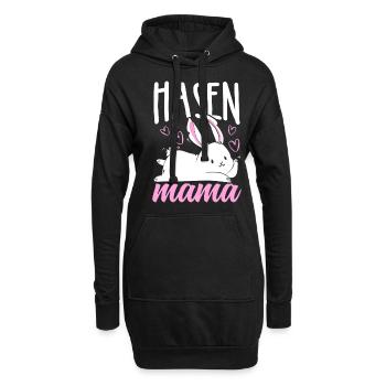 Mama Hase Muttertagsgeschenk Ostern Hasen Mama - Hoodie-Kleid - Schwarz - Vorne