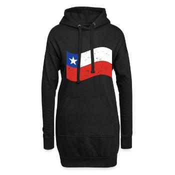 Drapeau du Chili Drapeau chilien Drapeau chilien - Sweat-shirt à capuche long Femme - noir - Devant