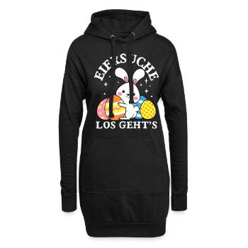 Eiersuche Los Geht’s Ostern Osterhase Ostereier - Hoodie-Kleid - Schwarz - Vorne