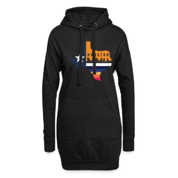 Houston, Texas, Amérique, Cadeau, États-Unis - Sweat-shirt à capuche long Femme - noir - Devant
