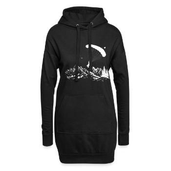 Parachutiste Parachutiste Cadeau Parapente - Sweat-shirt à capuche long Femme - noir - Devant