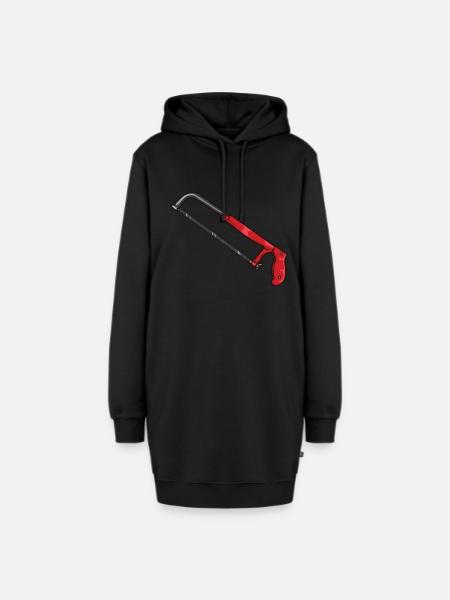Metall Säge - Hoodie-Kleid - Schwarz