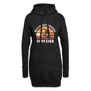 Français Bulldog | Chiens Chien Amour Cadeau - Sweat-shirt à capuche long Femme - noir - Devant