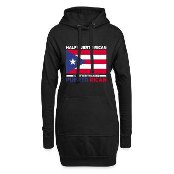 Puerto Rico | Puerto Ricaner Flagge Geschenkideen - Hoodie-Kleid - Schwarz - Vorne