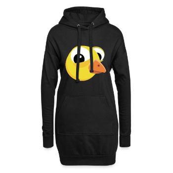Poussin mignon drôle poussin de Pâques - Sweat-shirt à capuche long Femme - noir - Devant