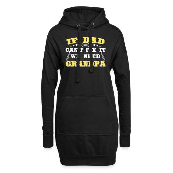 Opa Handwerker Papa Heimwerker lustige Sprüche - Hoodie-Kleid - Schwarz - Vorne
