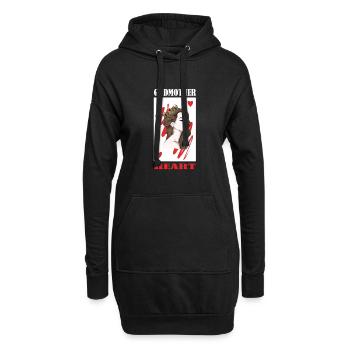 Marraine Tante Marraine Filleule Baptême Filleul - Sweat-shirt à capuche long Femme - noir - Devant