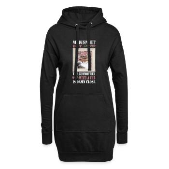 Godmother Aunt Godmother Baptismal Godchild - Hoodie Dress - black - Front