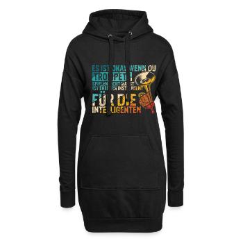 Trompete für Intelligente Spruch Geschenk Trompete - Hoodie-Kleid - Schwarz - Vorne