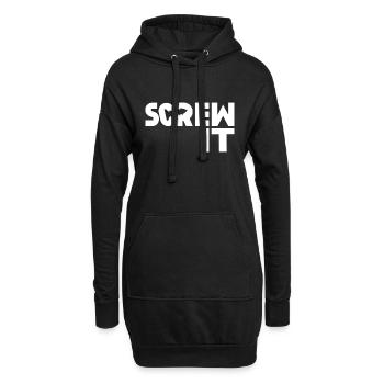 Va te faire - Sweat-shirt à capuche long Femme - noir - Devant