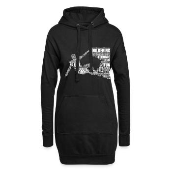 Klettern Bergsteiger Klettern Kletterer Bouldern - Hoodie-Kleid - Schwarz - Vorne