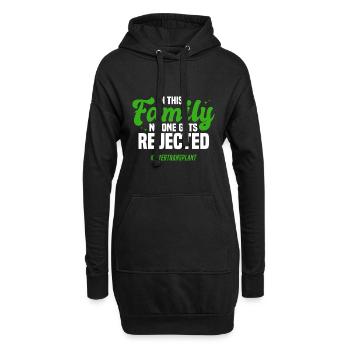 Leberempfänger - Hoodie-Kleid - Schwarz - Vorne