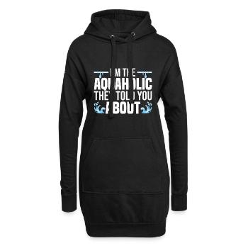 Wassergymnastik Geschenke | Water Aerobics Sport - Hoodie-Kleid - Schwarz - Vorne