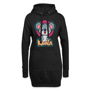 Koala-T Entspannte Eleganz für deinen Urlaubs look - Hoodie-Kleid - Schwarz - Vorne