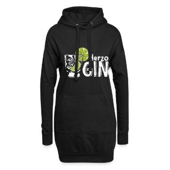 GIN HerzoGIN - Geschenk für Gin Liebhaberin Verkos - Hoodie-Kleid - Schwarz - Vorne