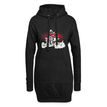 Quad - Sweat-shirt à capuche long Femme - noir - Devant