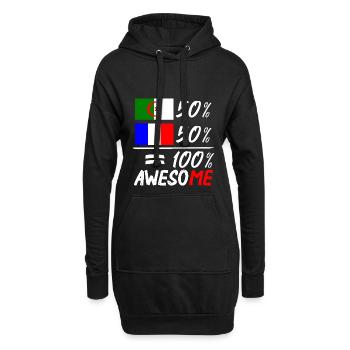 Moitié Français moitié Algérien - Hoodie-Kleid - Schwarz - Vorne