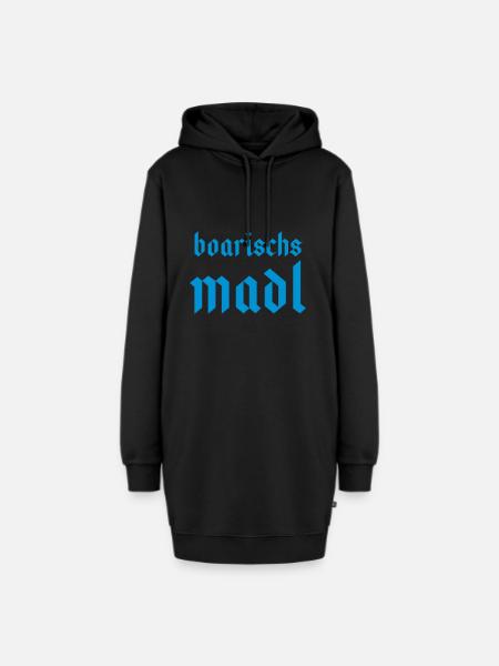 boarischs Madl - Hoodie-Kleid - Schwarz