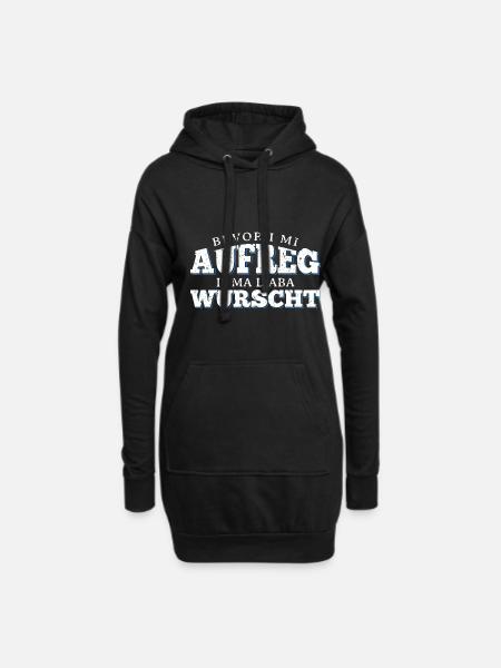 Bevor I Mi Aufreg Bayrischer Dialekt - Hoodie-Kleid - Schwarz