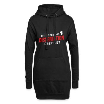 Doktortitel - Hoodie-Kleid - Schwarz - Vorne