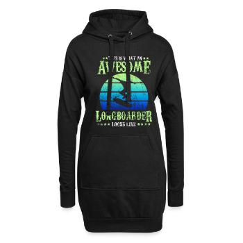 Longboard Skateboard - Hoodie-Kleid - Schwarz - Vorne