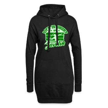 Speerwerfen Speerwurf - Hoodie-Kleid - Schwarz - Vorne
