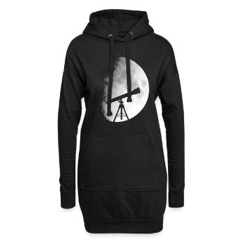 Espace télescopique - Sweat-shirt à capuche long Femme - noir - Devant
