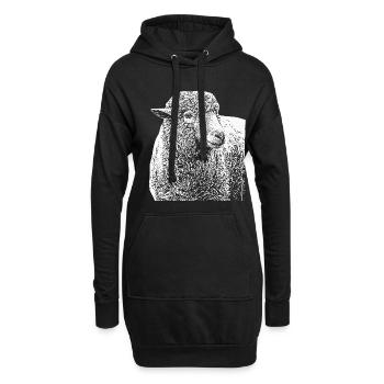Mouton mériinone Mouton Gros Weis - Sweat-shirt à capuche long Femme - noir - Devant