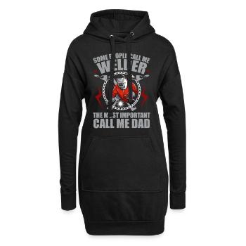 Some people call me welder - Sweat-shirt à capuche long Femme - noir - Devant