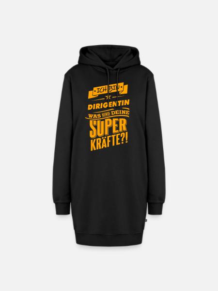 Be a hero - Dirigentin Geschenk - Hoodie-Kleid - Schwarz