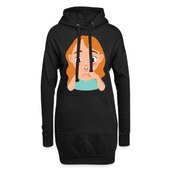 Pickel ausdrücken - Hoodie-Kleid - Schwarz - Vorne