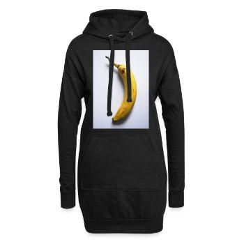 Banane - Hoodie-Kleid - Schwarz - Vorne