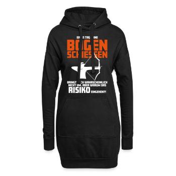Bogenschießen Fan T-Shirt Archery Design - Hoodie-Kleid - Schwarz - Vorne